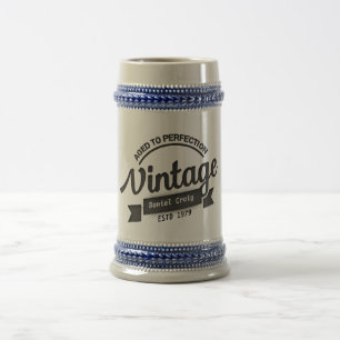 Vintag, vollendet 40. Geburtstag Bierglas