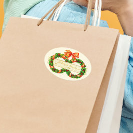 Vintag Von mir zu dir Weihnachtsgeschenk Ovaler Aufkleber