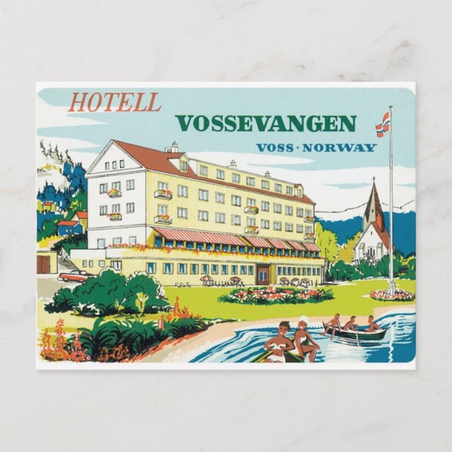 Vintag Voss Norwegen Postkarte (Vorderseite)
