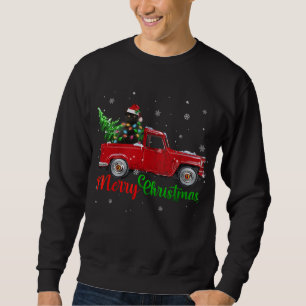 Vintag Wagon Weihnachtsbaum auf Car Xmas rote Wahr Sweatshirt