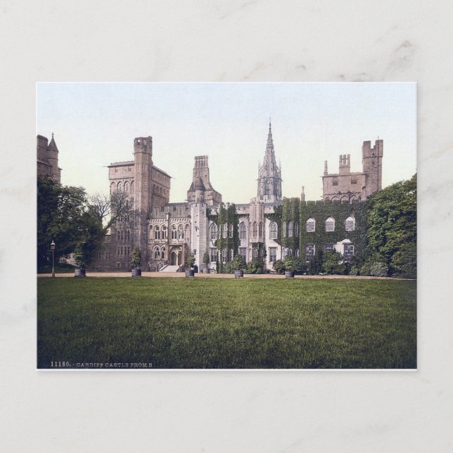 Vintag Wales, Cardiff Castle c1910 Postkarte (Vorderseite)
