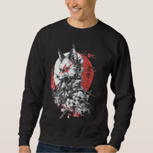 Vintag Warrior Fox Japanisch Ästhetische Streetwea Sweatshirt
