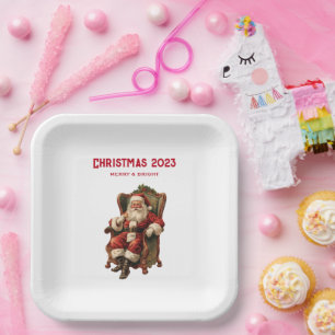 Vintag Weihnachten Pappteller