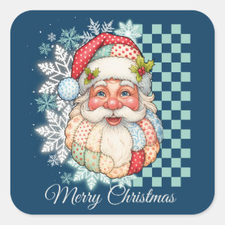 Vintag Weihnachten Quadratischer Aufkleber