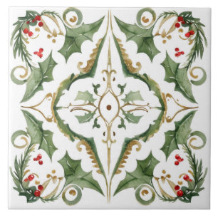 Vintag, Weihnachtsmosaik, Keramik Tile Fliese