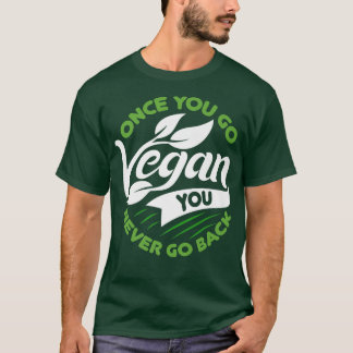 Vintag, wenn Sie Vegan werden, gehen Sie nie wiede T-Shirt