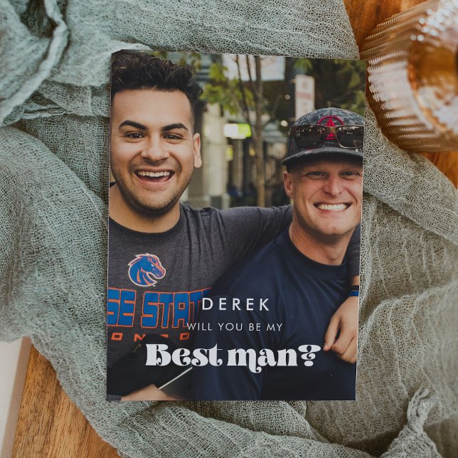 Vintag Werden Sie mein Trauzeuge Foto Einladung (Von Creator hochgeladen)