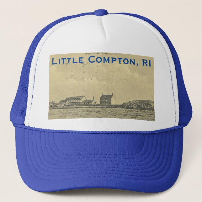 Vintag West Island, Sakonnet - Little Compton, RI Truckerkappe (Vorderseite)