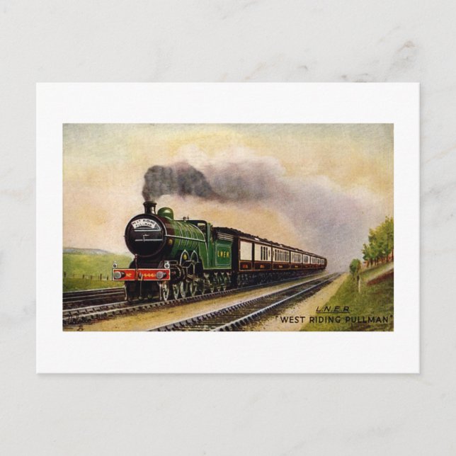 Vintag-West-Reiten Pullman Postkarte (Vorderseite)