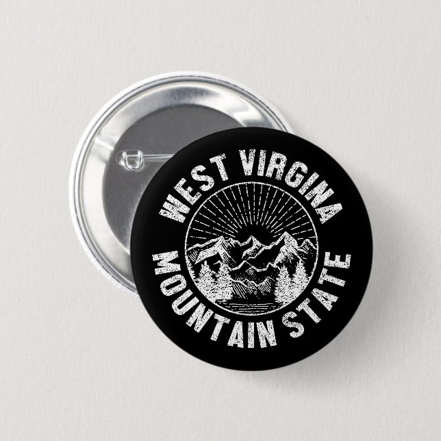 Vintag West Virginia Button (Vorne & Hinten)