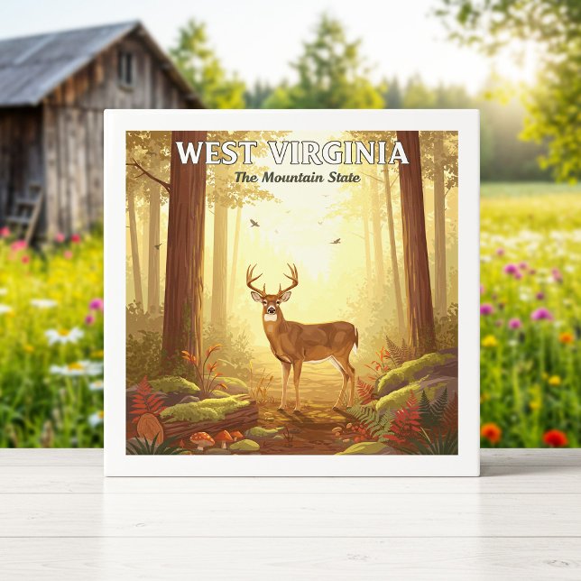 Vintag West Virginia Fliese (Von Creator hochgeladen)