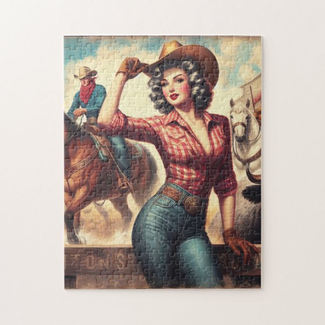 Vintag Western Cowgirl (Vertikal)