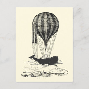 Vintag Whale Lover Design Postkarte