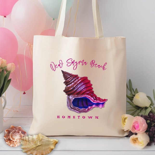 Vintag Whelk Seashell Benutzerdefinierter Text Tragetasche (Von Creator hochgeladen)