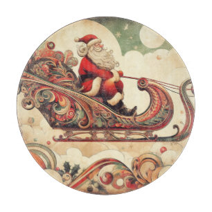 Vintag/whimsistisch/santa/Christmas Schneidebrett