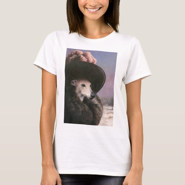 Vintag Whippet Lady T - Shirt (Vorderseite)