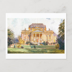 Vintag Wiesbaden Konigl Hoftheater Deutschland Postkarte