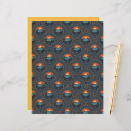 Vintag Wilderness Sunset Mandala Kunst, Dichtung u