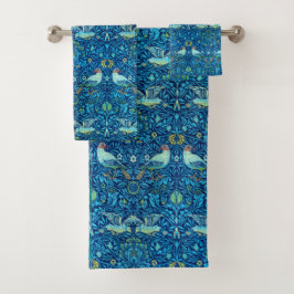 Vintag William Morris Bird Badhandtuch Set