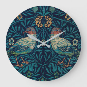 Vintag William Morris Birds, Retro Große Wanduhr