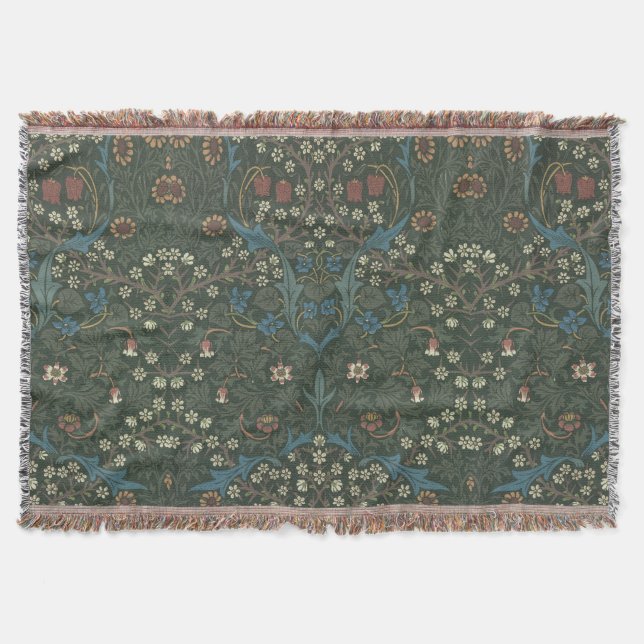Vintag William Morris Blackthorn Decke (Vorderseite)