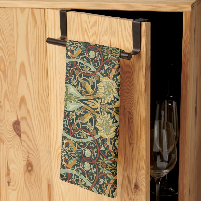 Vintag William Morris Bullerswood Carpet Geschirrtuch (Drittel gefaltet)