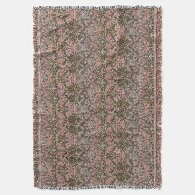 Vintag William Morris Columbine Decke (Vorderseite Vertikal)