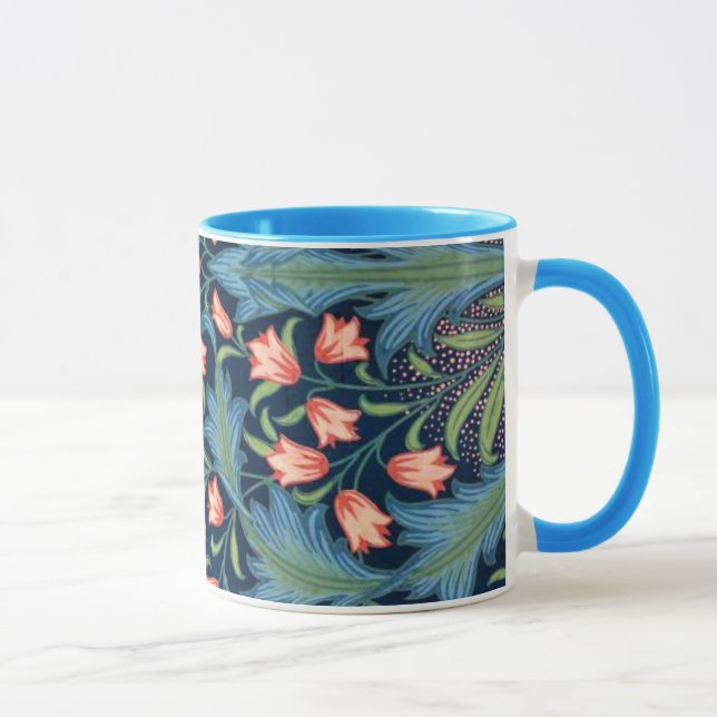 Vintag William Morris Floral Pattern Tasse (Rechts)