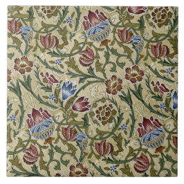 Vintag William Morris Floral Pink Blue Brocade Fliese