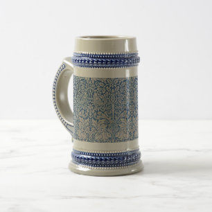 Vintag William Morris Forest Rabbit Bird Foliage Bierglas