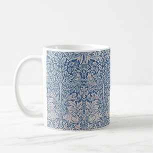 Vintag William Morris Forest Rabbit Bird Foliage  Kaffeetasse