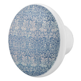 Vintag William Morris Forest Rabbit Bird Foliage Keramikknauf