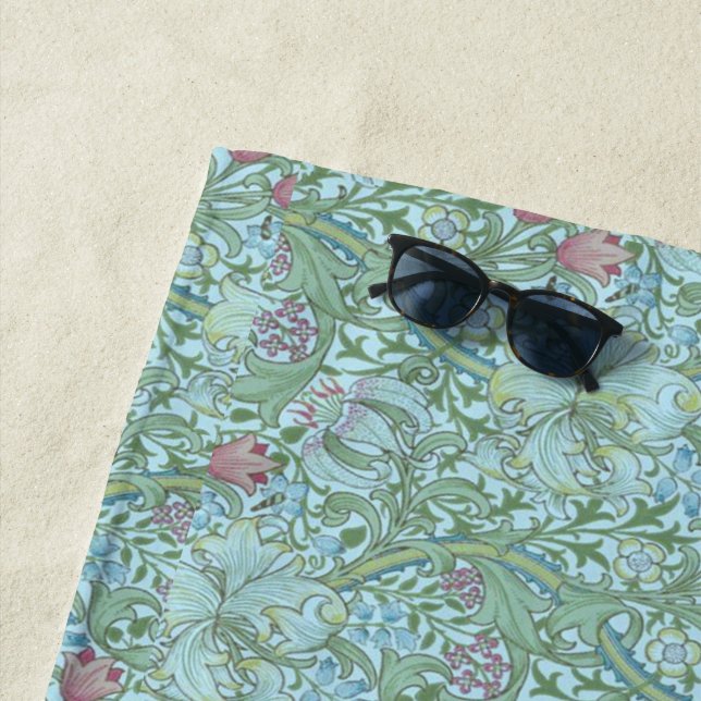 Vintag William Morris Golden Lily Strandtuch (Beispiel)