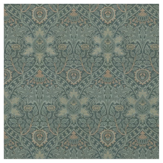 Vintag William Morris Ispahan Pattern Fabric Stoff (Nahaufnahme)