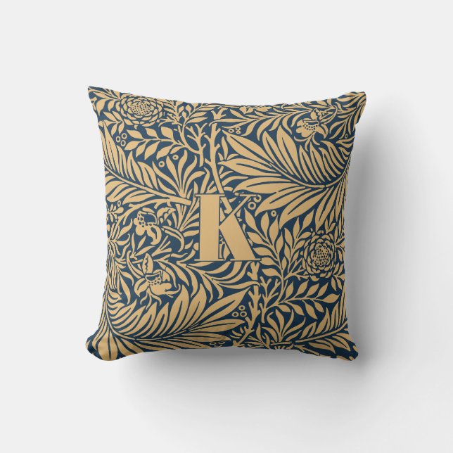 Vintag William Morris Larkspur Pattern Kissen (Vorderseite)
