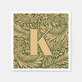 Vintag William Morris Larkspur Pattern Monogram Serviette