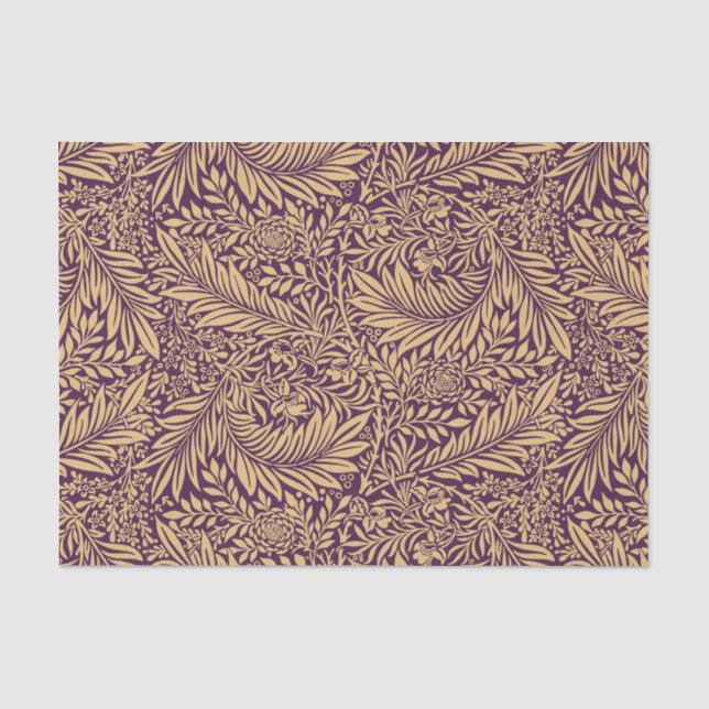 Vintag William Morris Larkspur Pattern Seidenpapier (Vorderseite)