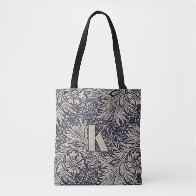 Vintag William Morris Marigold Pattern Monogram Tasche (Vorderseite)