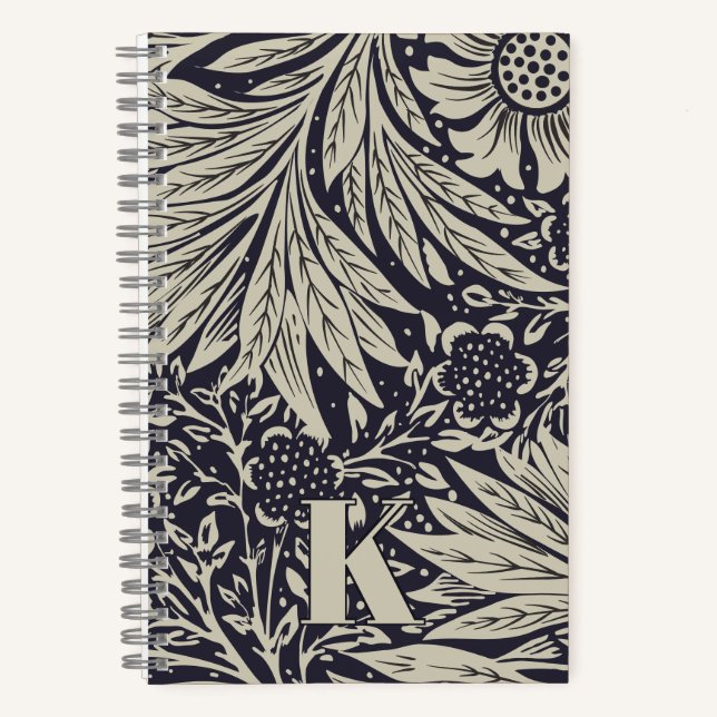 Vintag William Morris Marigold Pattern Notizbuch (Vorderseite)