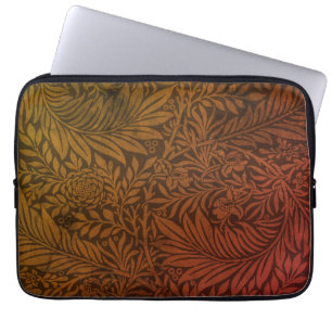 Vintag William Morris Orange Larkspur Botanisch Laptopschutzhülle