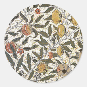 Vintag William Morris Pomegranate Runder Aufkleber