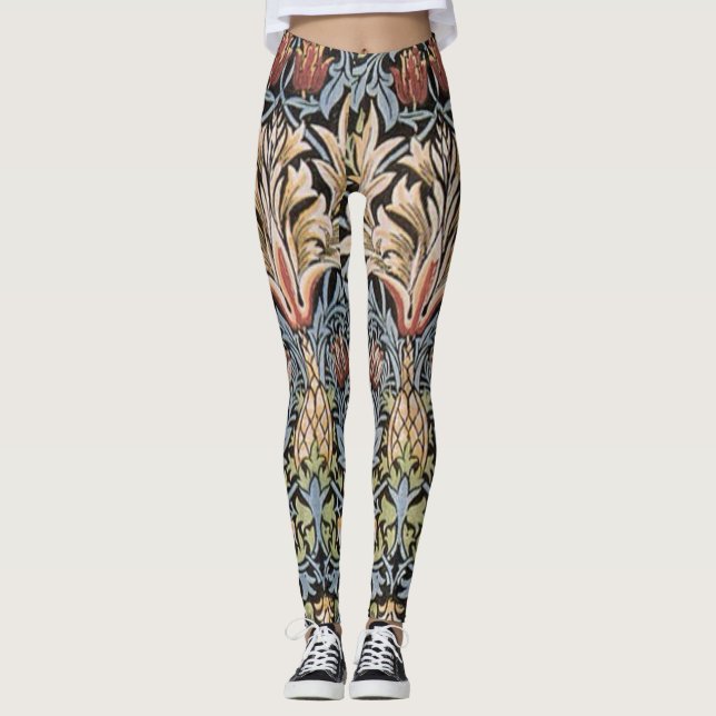 Vintag William Morris Snakeshead Gallery Leggings (Vorderseite)