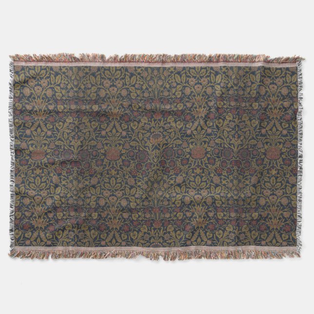 Vintag William Morris Violet und Columbine Decke (Vorderseite)