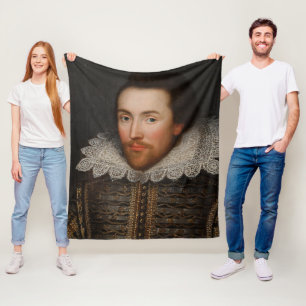 Vintag William Shakespeare Portrait Fleecedecke