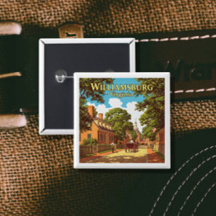 Vintag Williamsburg Virginia Button