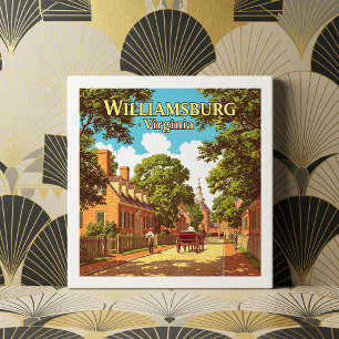 Vintag Williamsburg Virginia Fliese