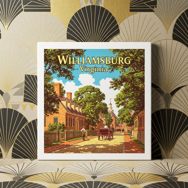 Vintag Williamsburg Virginia Fliese (Von Creator hochgeladen)