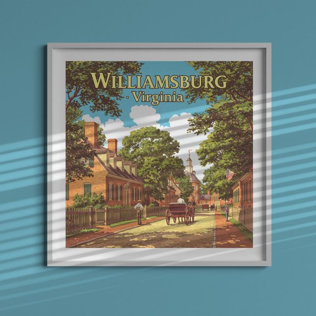 Vintag Williamsburg Virginia Poster (Von Creator hochgeladen)