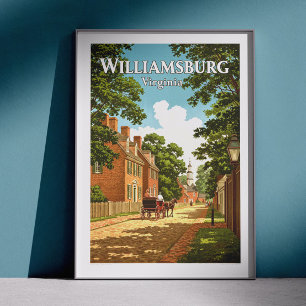 Vintag Williamsburg Virginia Poster