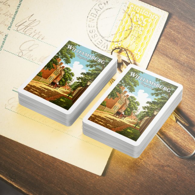 Vintag Williamsburg Virginia Spielkarten (Von Creator hochgeladen)